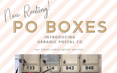 Urbanic PO Boxes! Oh yeah... We're going postal.