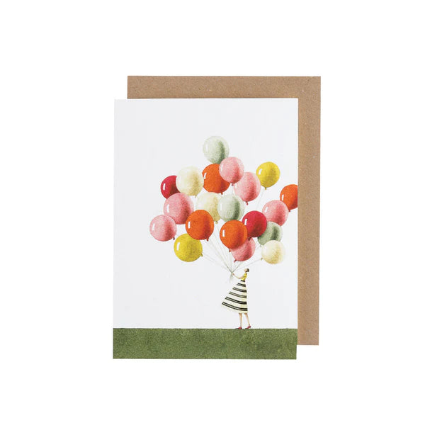 balloons greeting card - single or set of 10