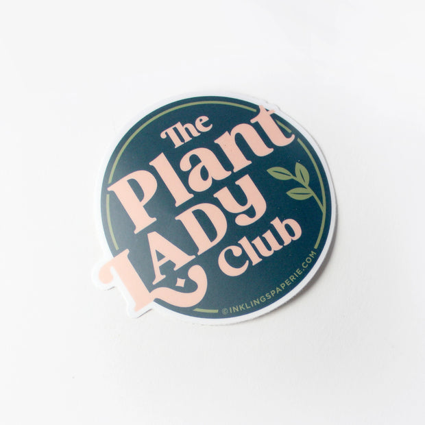plant lady club vinyl sticker