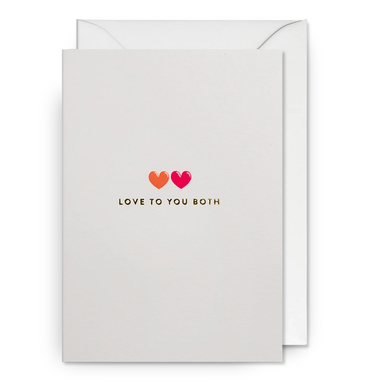 love to you both hearts card