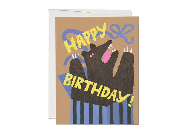bear surprise spot birthday card