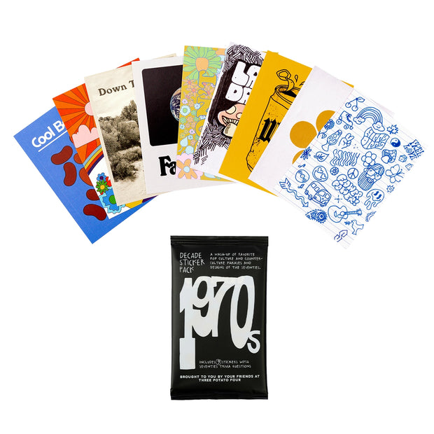 decades sticker card pack - various decades