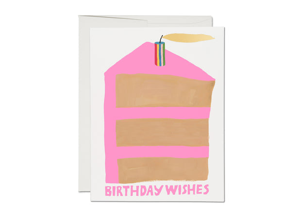 piece of cake foil spot birthday card