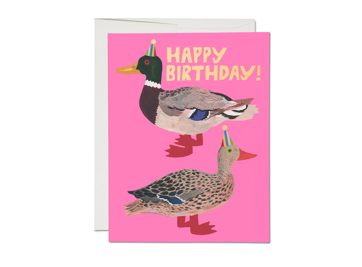 quacky birthday foil spot card