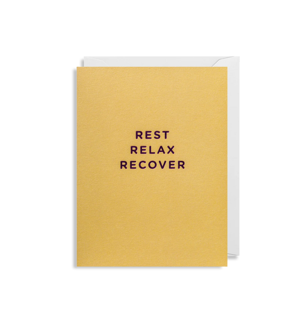 rest relax recover card Urbanic Paper Boutique