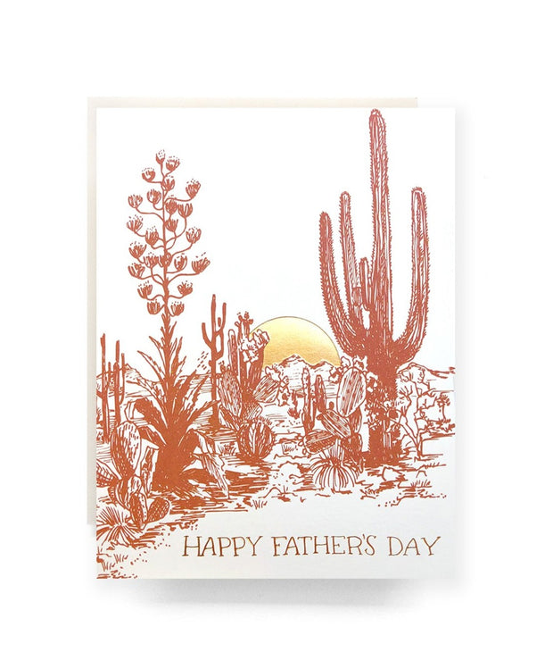 cactus sunset father's day card