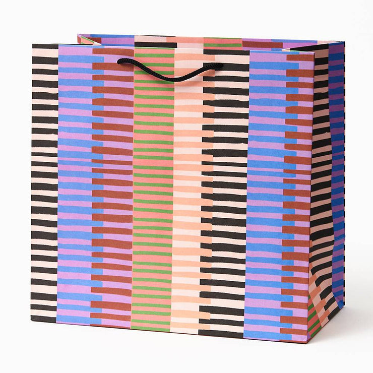 colorful stripes gift bag - large or medium