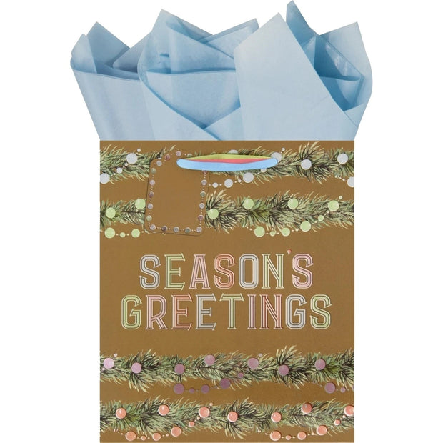 pine festoon gift bag- medium or bottle
