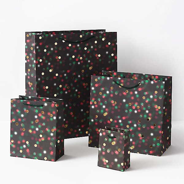holiday twinkle lights gift bag - various sizes