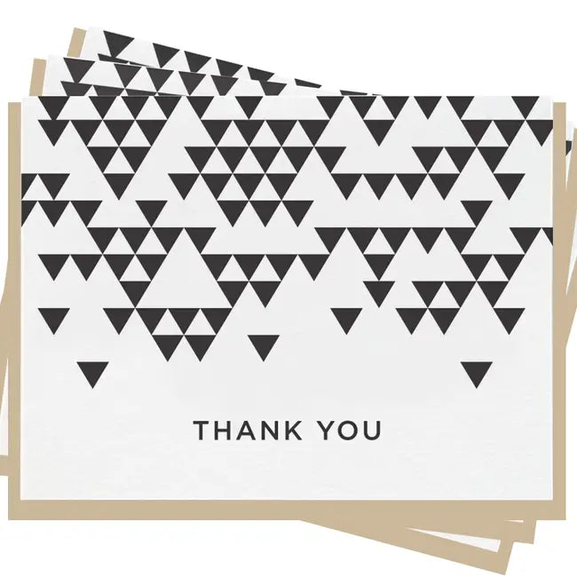 thank you triangles - set of 6 cards