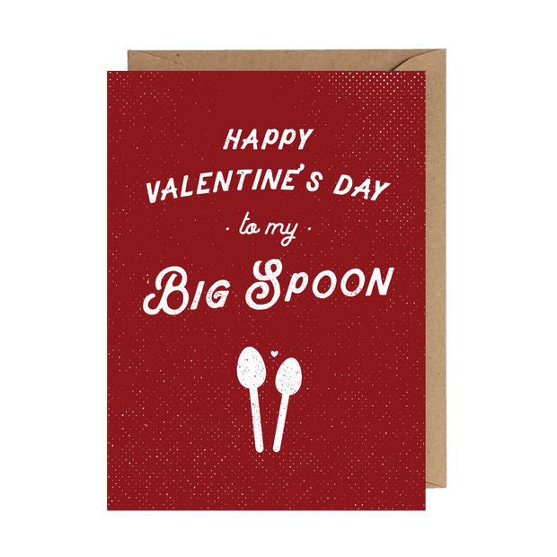 happy valentine's day big spoon card