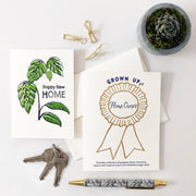 happy new home - letterpress congrats card