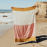 retro sustainable recycled throw blanket - various colors