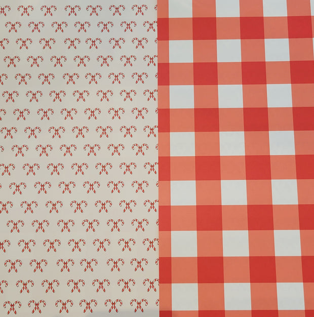 candy cane club double-sided wrap sheet