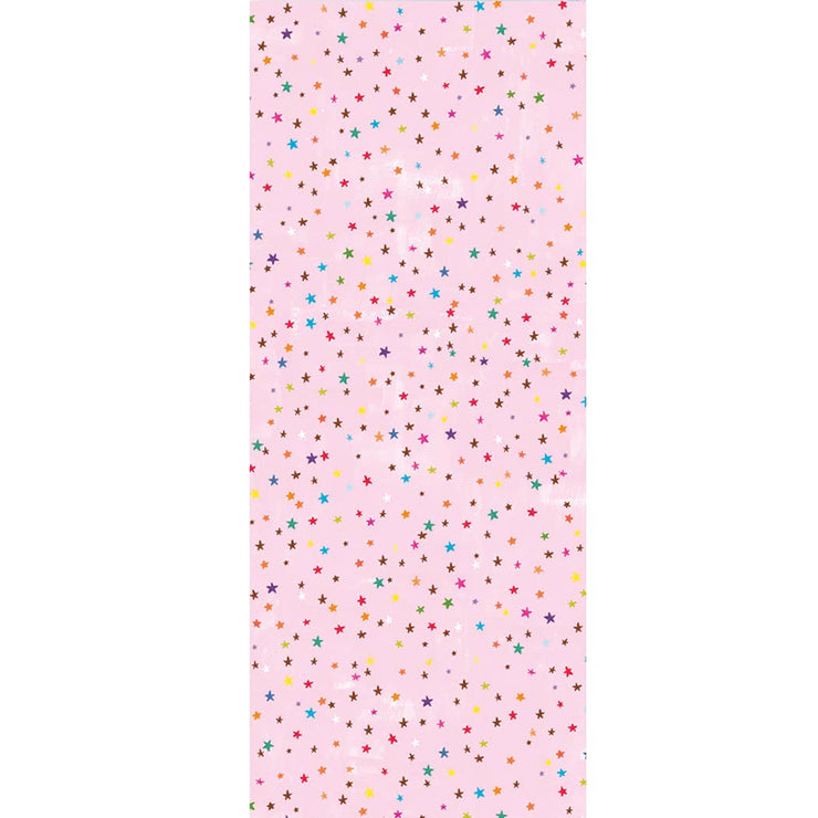 patterned tissue - pink stars