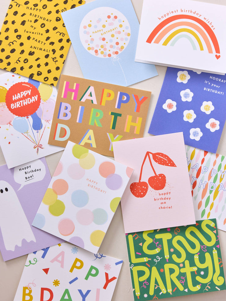 multicolor shadow birthday card