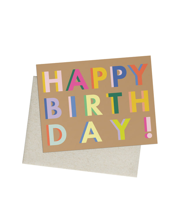 multicolor shadow birthday card