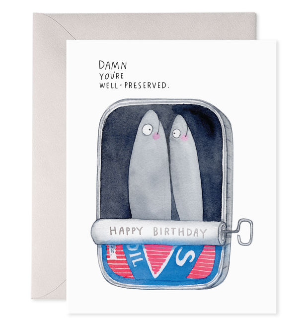 sardines birthday card