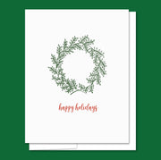 holiday wreath card