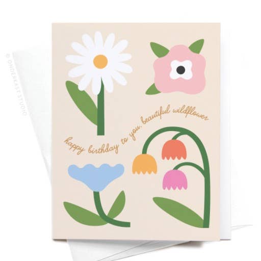 beautiful wildflower birthday card