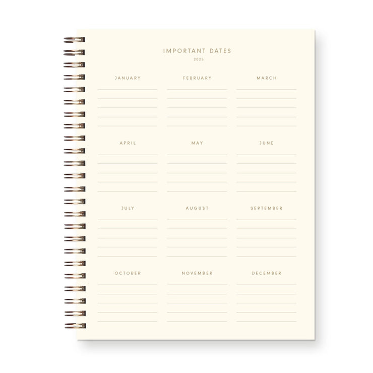 2025 bold dated weekly planner