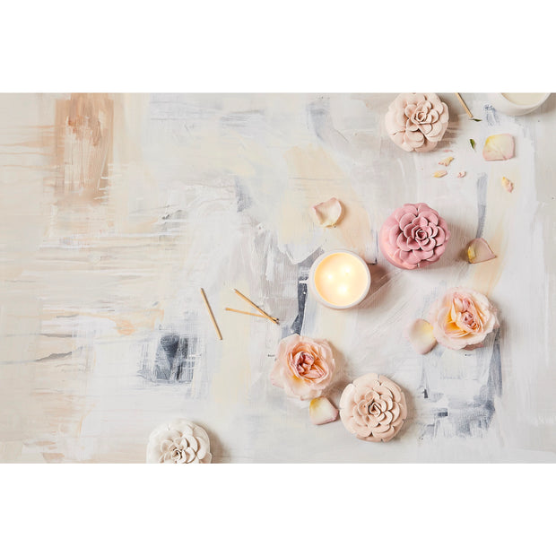 ceramic flower candle