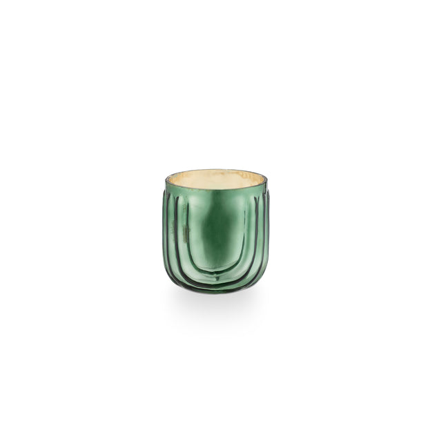 balsam & cedar pressed glass candle