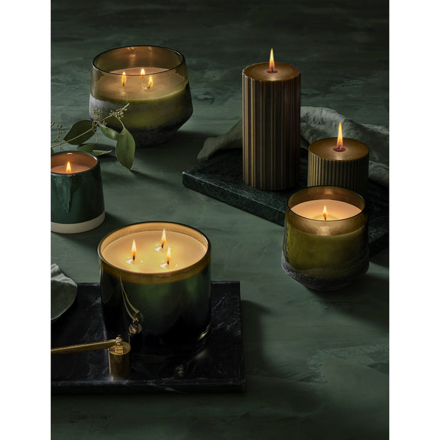 balsam & cedar baltic glass candle