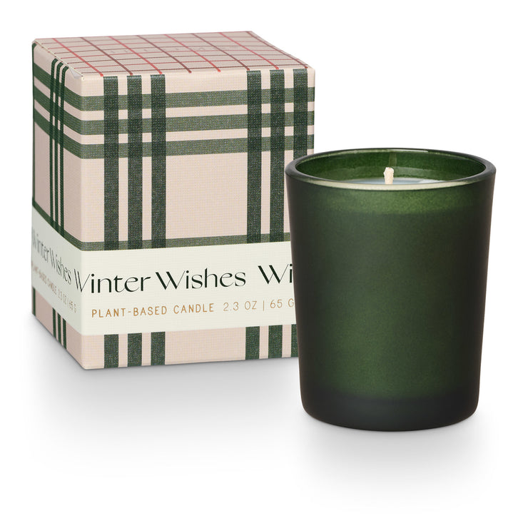 balsam & cedar boxed votive candle