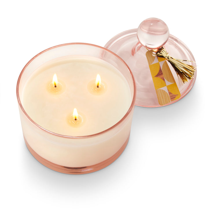 memory lane lidded glass candle