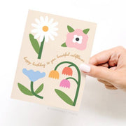 beautiful wildflower birthday card