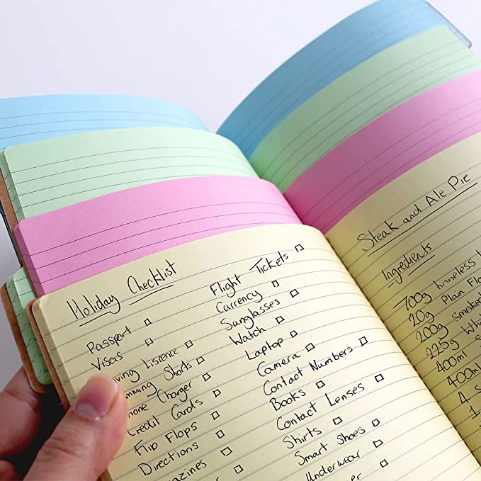 A4 tab kraft notebooks