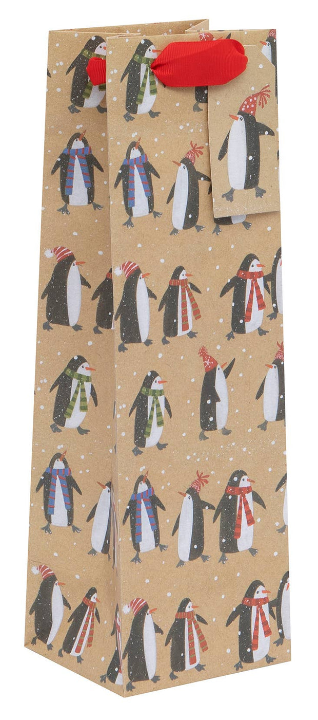 party penguins kraft bottle bag