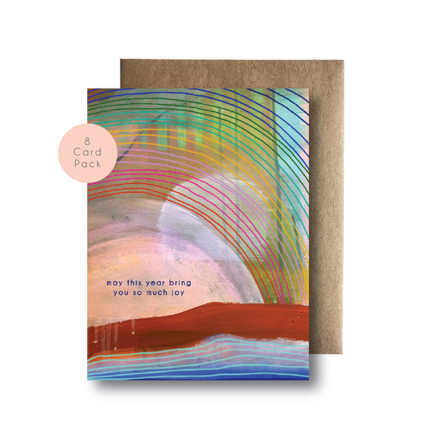 8 Card Boxed Set - HBD Joy Rainbow