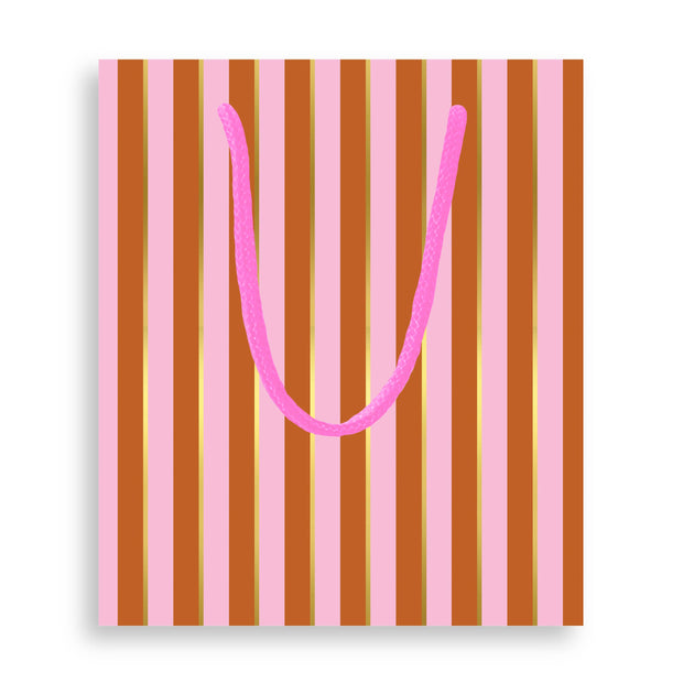 sherbert stripe medium gift bag