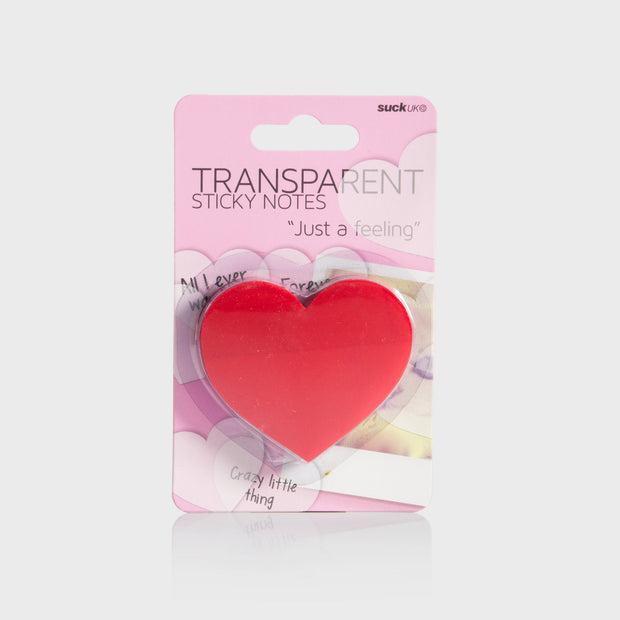 transparent heart sticky notes