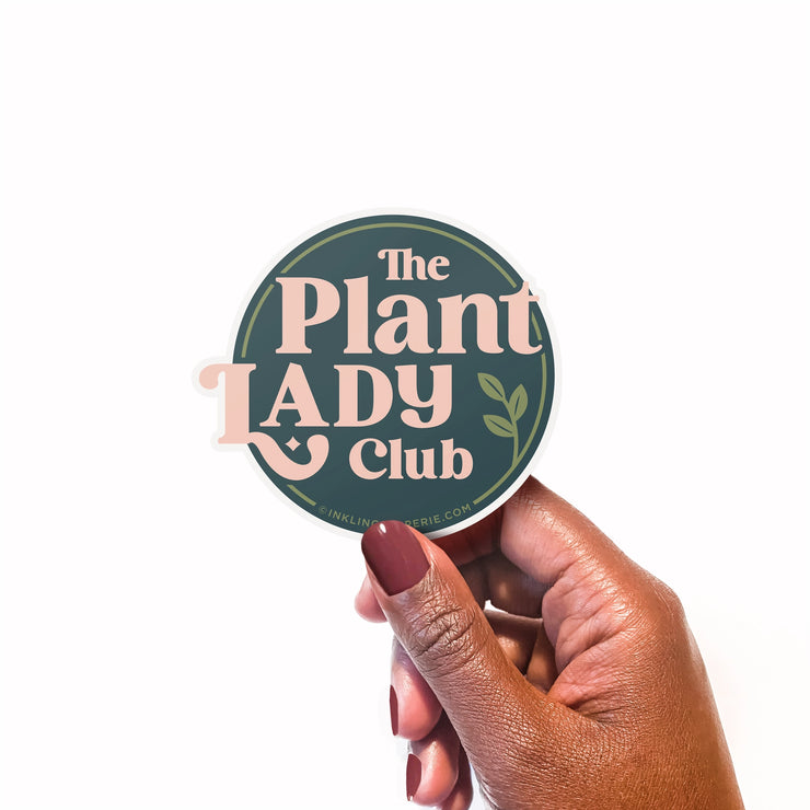 plant lady club vinyl sticker