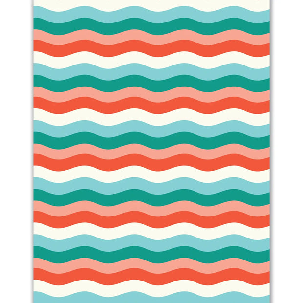 holiday retro wave wrap - single sheet or set of 3