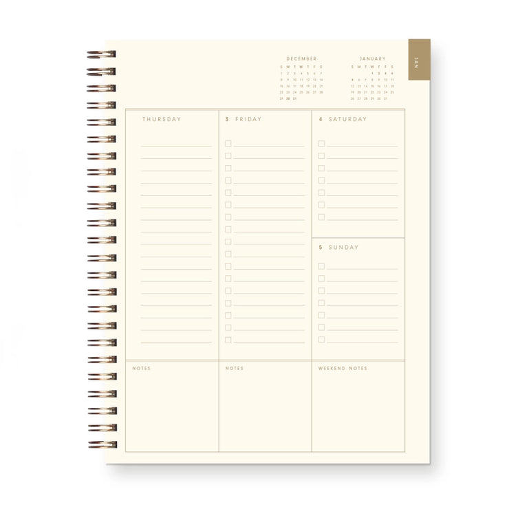 2025 bold dated weekly planner