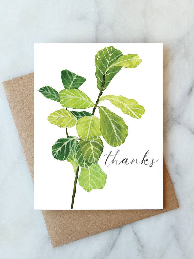 fiddle leaf thanks card