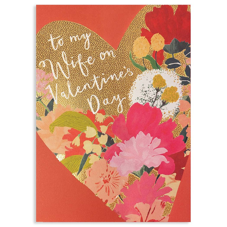 wife bouquet valentine's day card