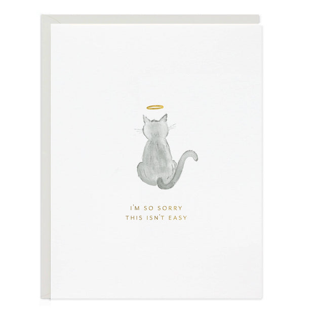 angel cat sympathy card