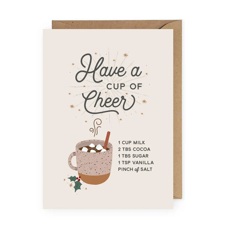 cup of cheer greeting card - set of 5