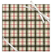holiday painted plaid stone paper roll wrap