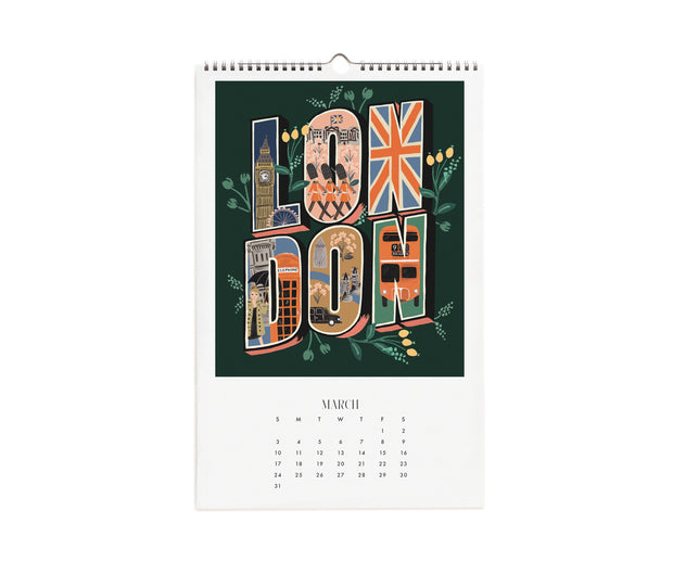 2024 greetings from around the globe wall calendar