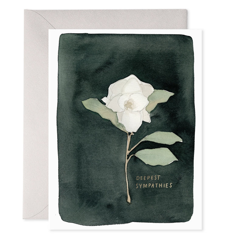 white flower card