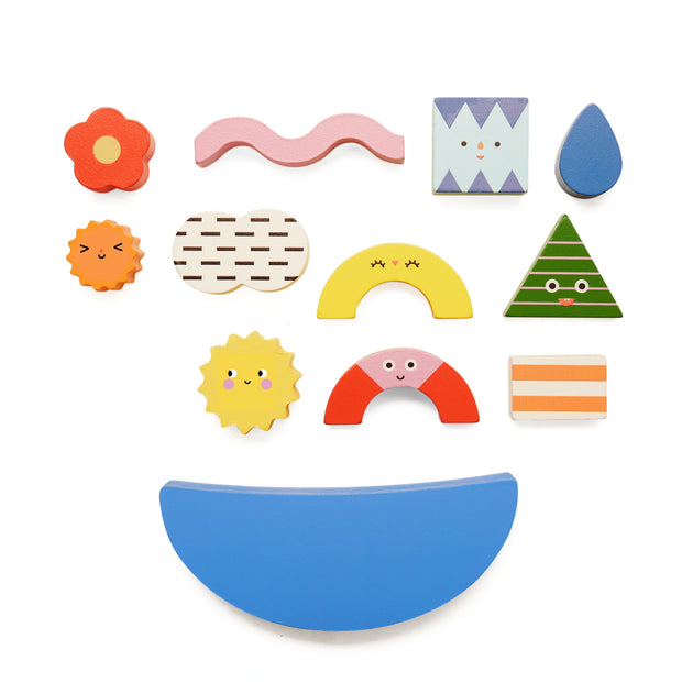 teeter totter shapes wood balance game