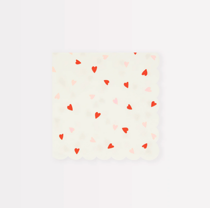 heart pattern small napkins