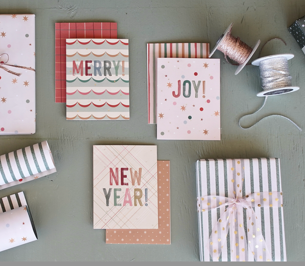 Painted Tidings Assorted Cards ( Set of 6)