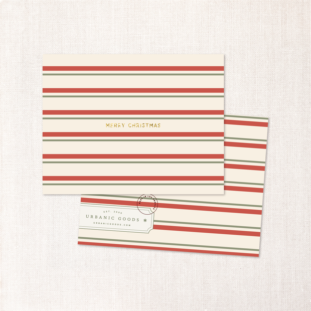 Christmas Double Stripe Card